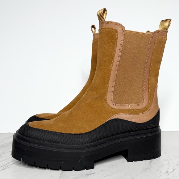 Sam Edelman Shoes - Sam Edelman Lulia Lug Sole Chelsea Brown Suede Boot 8M